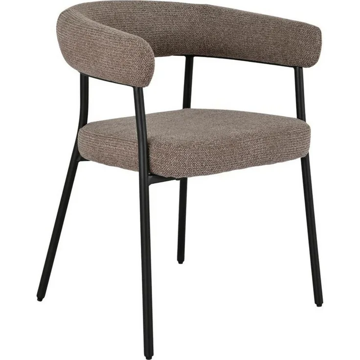 ebuy24 Esszimmerstuhl 2er Set Anna Esszimmerstuhl mit Armlehnen braun.