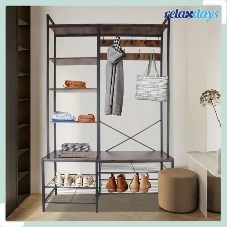 Relaxdays Garderobe Industrial Design – Bild 2