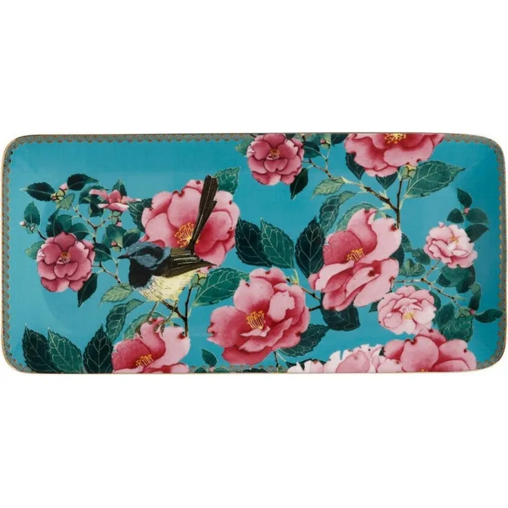 Maxwell & Williams HV0176 Platte 33 x 15,5 cm SILK ROAD Aqua, Porzellan, in Geschenkbox