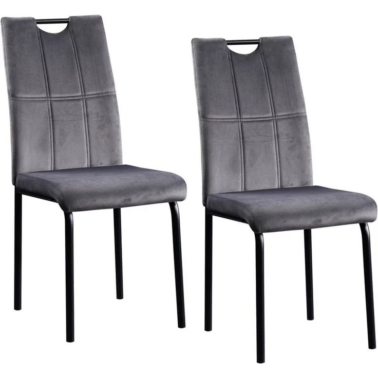 HTI-Living Esszimmerstuhl Stuhl Denton Velvet 2er-Set (Set, 2 St), Esszimmerstuhl Samt – Bild 3