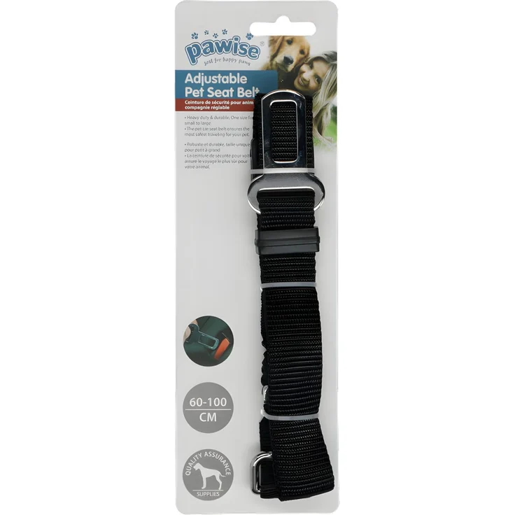 Pawise Hunde Sicherheitsgurt, elastisch, schwarz – Bild 3