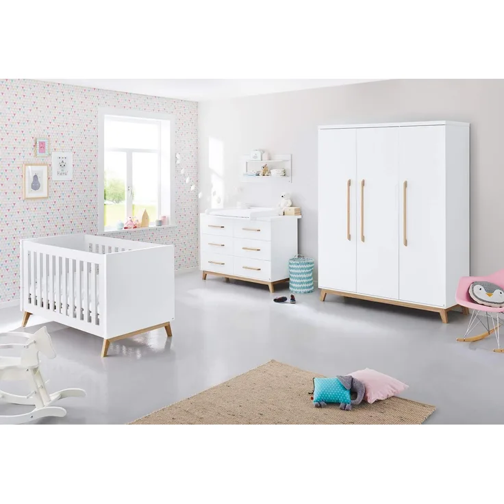 Pinolino 'Riva' 3-tlg. Babyzimmer-Set weiß extrabreit, groß
