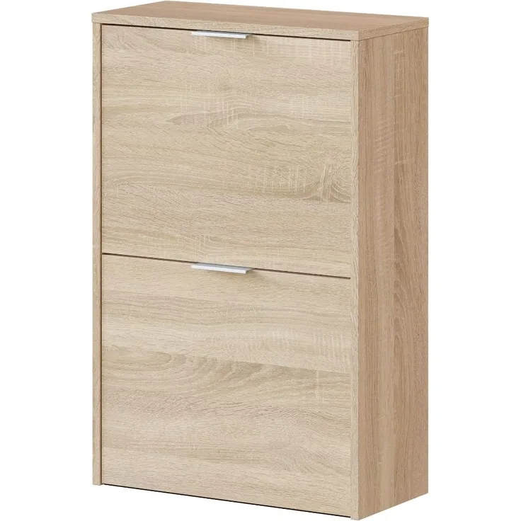 Calicosy Schuhschrank mit 2 Klappen Zapateros - L50 cm - Helles Holz