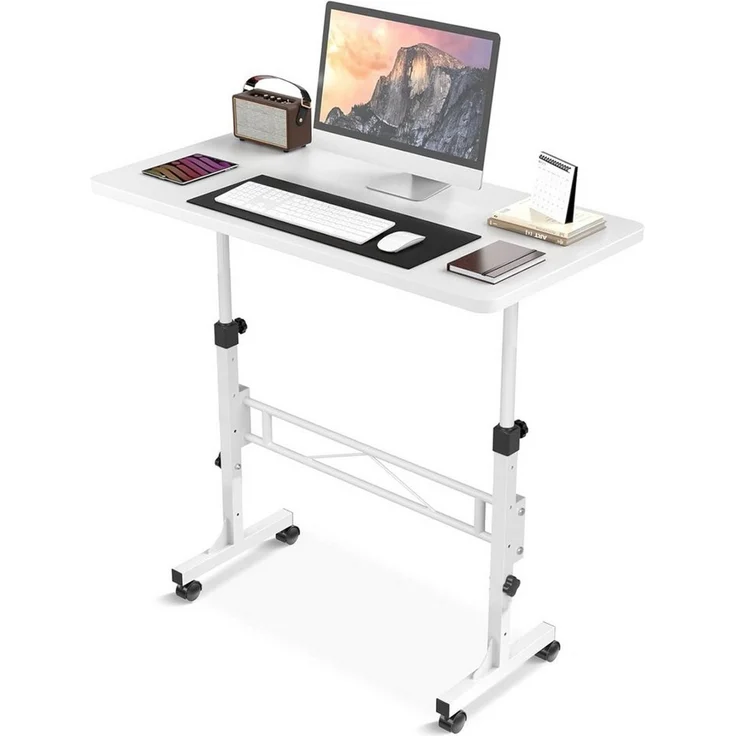 JEOBEST Computertisch Höhenverstellbarer Schreibtisch 80x40 x (74-110)cm, Ergonomischer Steh-Sitz Tisch Computertisch für Heimbüro – Bild 1