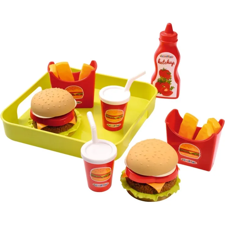 Ecoiffier 957 - Hamburger Set mit Tablett