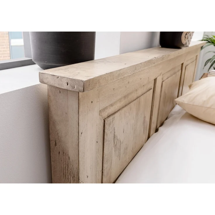 Bett Mango 180x200 whitewash lackiert RAILWAY #342 – Bild 6