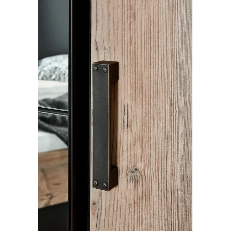 Wimex Schwebetürenschrank Stockholm, Schlafzimmerschrank mit Industrial-Look, rustikale Optik Kleiderschrank mit Spiegel BESTSELLER Schrank Garderobe – Bild 3