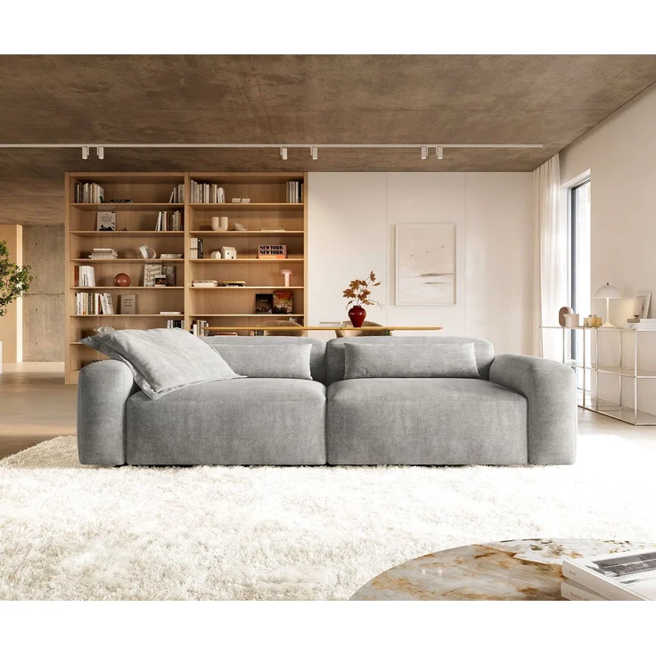 Big-Sofa Freestyle Pure 280x110 cm Strukturstoff Soft Grau – Bild 2