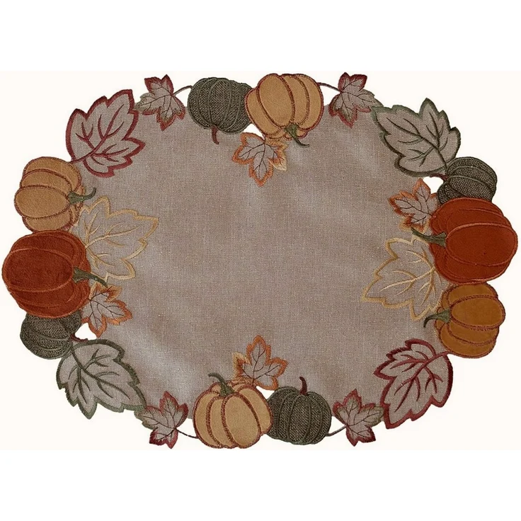 matches21 HOME & HOBBY Tischdecke Tischläufer Herbst 35 x 50 cm rechteckig elegant mit Kürbis-Motiv (1-tlg), Tischdeko für Küche & Tisch – Bild 1