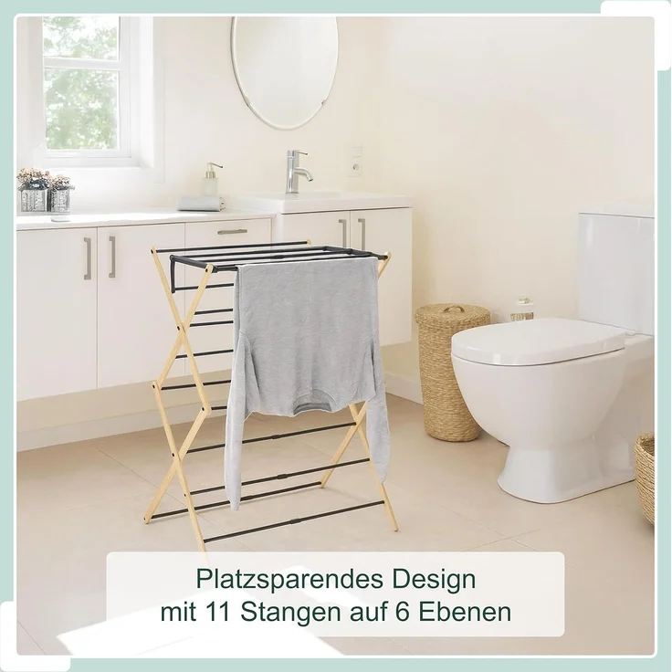 Relaxdays Klappbarer Wäscheständer – Bild 2