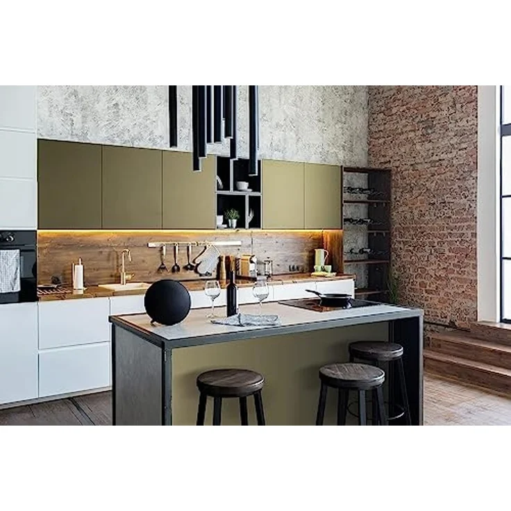 d-c-fix Möbel-Klebefolie Metallic Brass Matt, 45 cm x 1,5 m – abwaschbare und selbstklebende Deko-Folie für Küche, Schrank, Tisch & Fensterbank – glänzend & langlebig – Bild 3