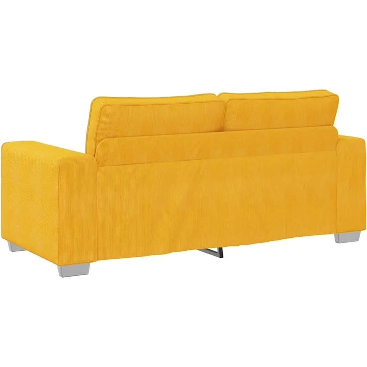 vidaXL Zweisitzer-Sofa Hellgelb 180x77x82 cm Cordstoff 4105205 – Bild 5