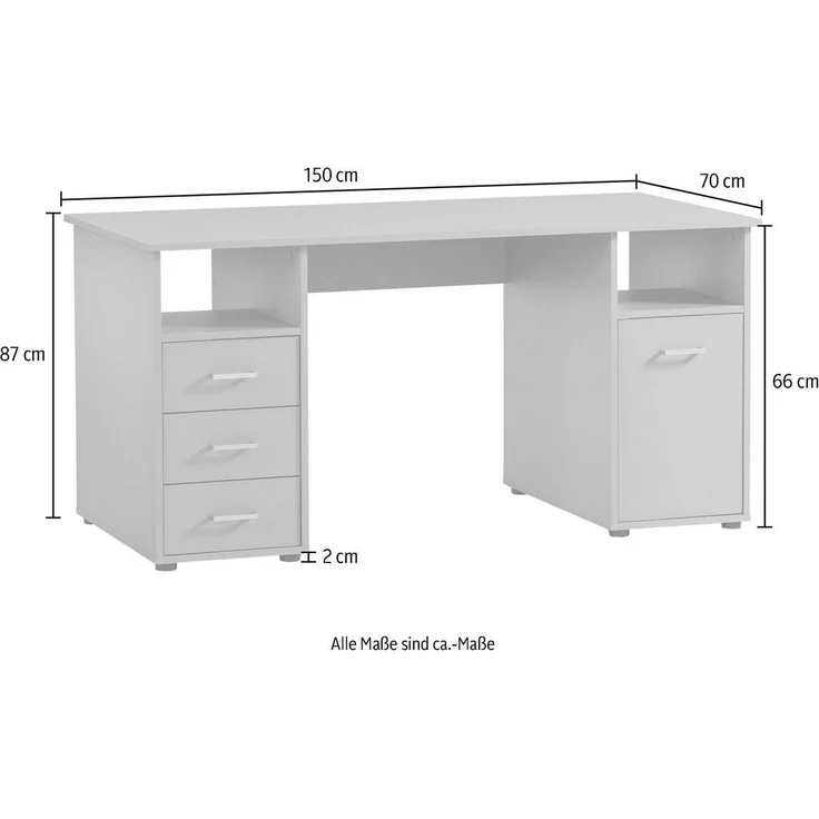 Schildmeyer Schreibtisch Baku, Breite 150 cm, Made in Germany – Bild 3