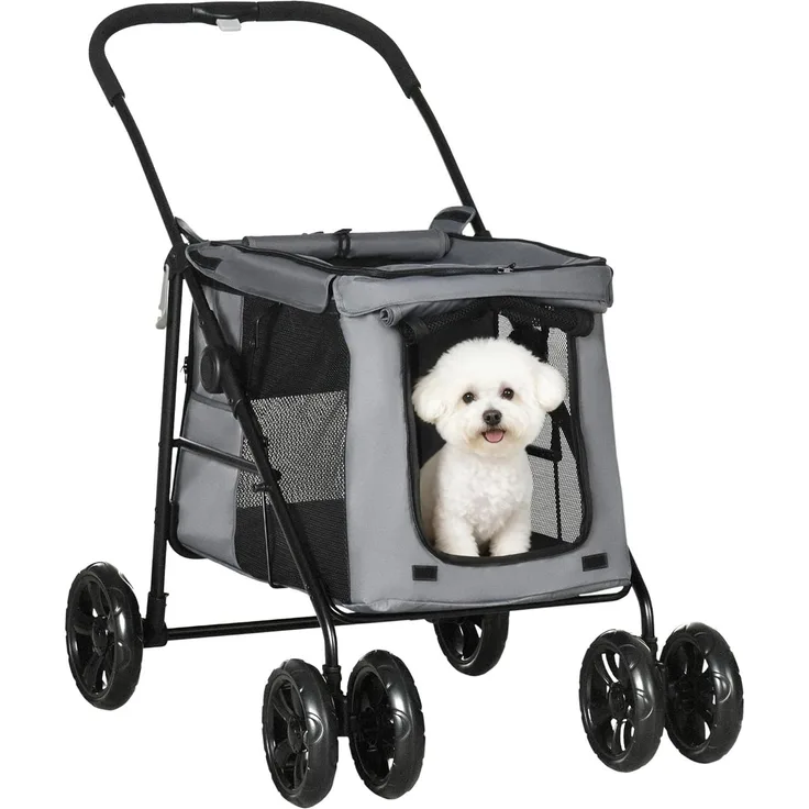 PawHut Hundebuggy Hundetrolley inkl. Kissen, klappbar, Hundewagen, (1-tlg), Hundebuggy