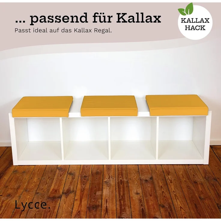 Lycce Bankauflage Klemmkissen, Sitzkissen 1 Leiste, 35cm Klemmtiefe, weich gepolstert, (1 St), verrutscht nicht, hochwertiger Kunstlederbezug, verschiedene Farben – Bild 6