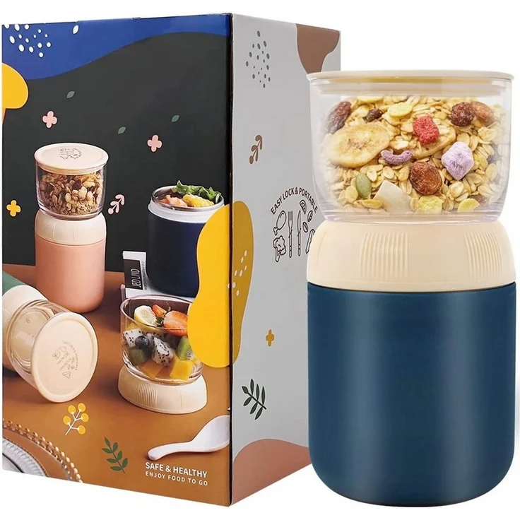 TUWENA Lunchbox Lunchpot Ellipse, Müslibecher, Joghurtbecher, To Go Becher – Bild 5