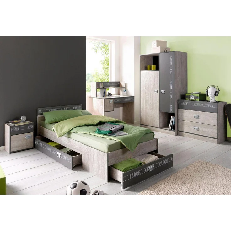 Parisot Kinderzimmer Fabric in Esche grau Jugendzimmer Set 5-tlg. – Bild 1