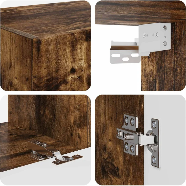 vidaXL TV-Schrankset 4 pcs Geräucherte Eiche Holzwerkstoff 3409164 – Bild 10