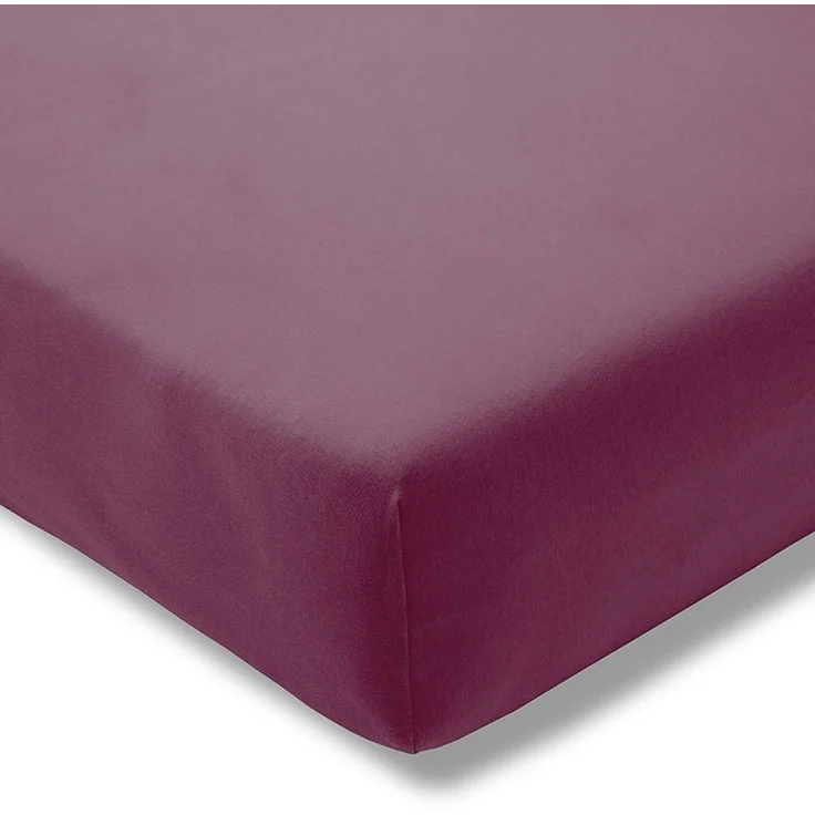 Estella Jersey Stretch Spannbetttuch Bettlaken 180 x 200 cm - 200 x 220 cm 6600 670 aubergine – Bild 4