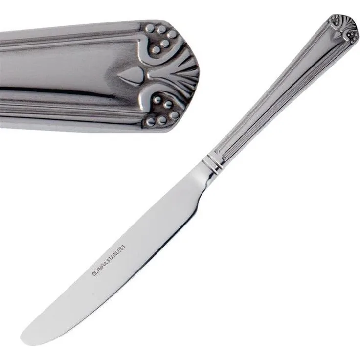 Olympia Jesmond Menümesser, 12 Stück, 24cm, Edelstahl 18-0