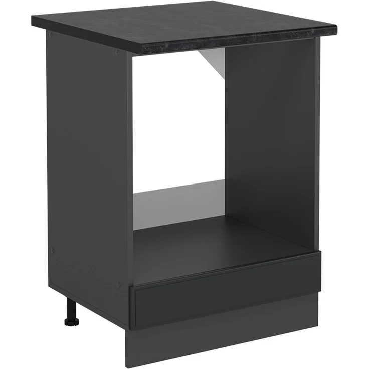 Herdumbauschrank R-Line Anthrazit Landhaus 60 cm , AP Anthrazit Vicco – Bild 1