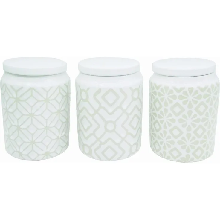 Maestro Maestro Set mit 3 Keramikbehältern für Kaffee, Tee und Zucker MR2003303CS