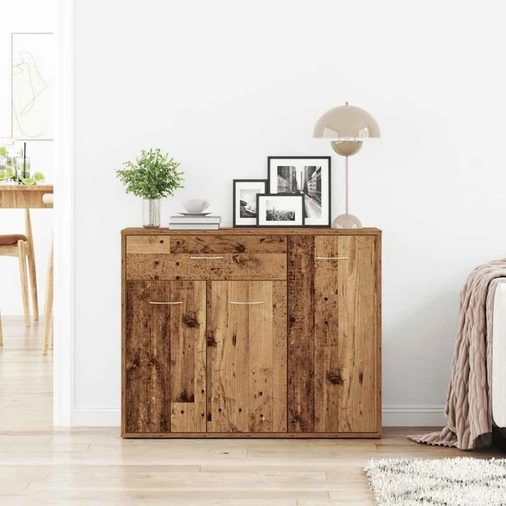 vidaXL Sideboard Altholz-Optik 88x30x70 cm Holzwerkstoff 861140 – Bild 4