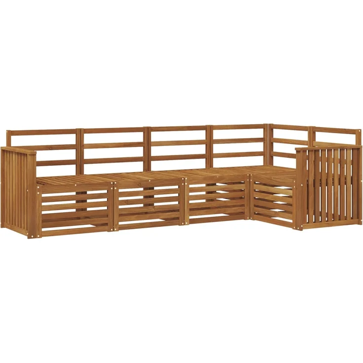 vidaXL Outdoor-Sofagarnitur 5 stk. 5-Sitzer Natur Massivholz Akazie 3374804 – Bild 2