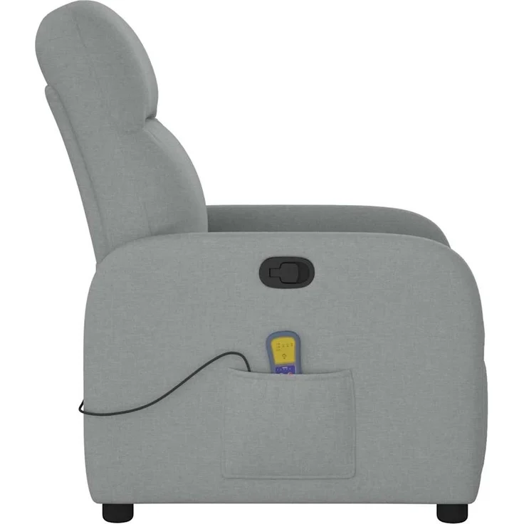 vidaXL Massagesessel Hellgrau Stoff 4015532 – Bild 3