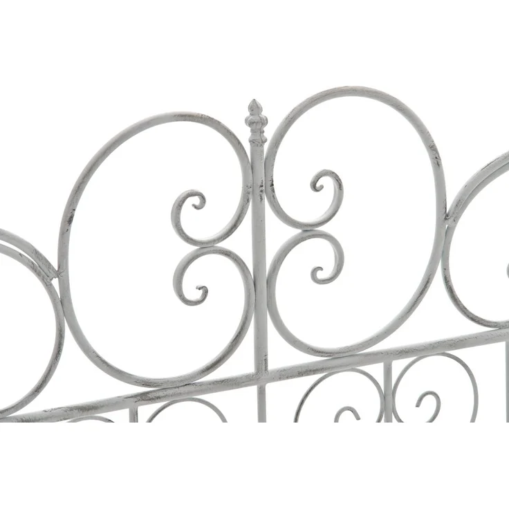 Gartenbank LENAR - Metall Weiß 128x46x94 cm | Metallbank Garten 2 Seitzer Bank Terrasse Vintage Antik Gartenbank – Bild 4