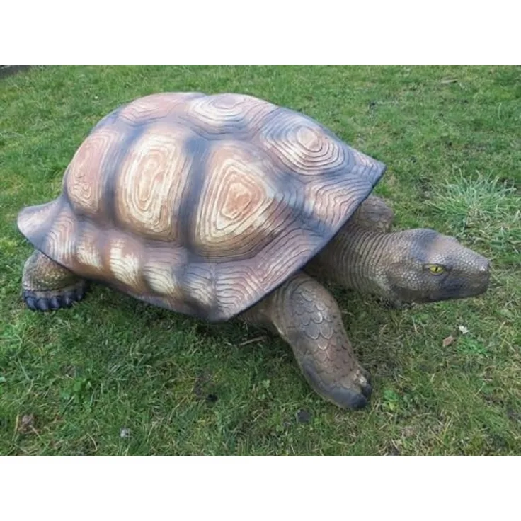 XXL Premium Schildkröte lebensgross ca. 110cm Riesenschildkröte Garten Deko Figur