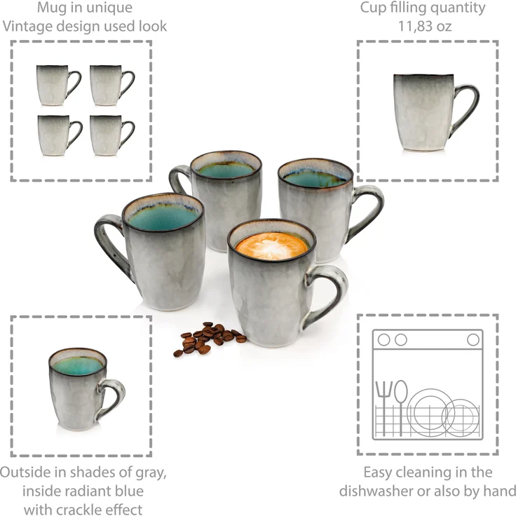 SÄNGER Kaffeebecher Set Capri 4 teilig – Bild 3