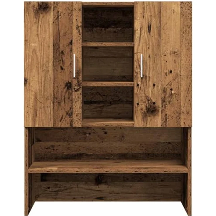 vidaXL Waschmaschinenschrank Altholz-Optik 70,5x25,5x90 cm 856637 – Bild 7