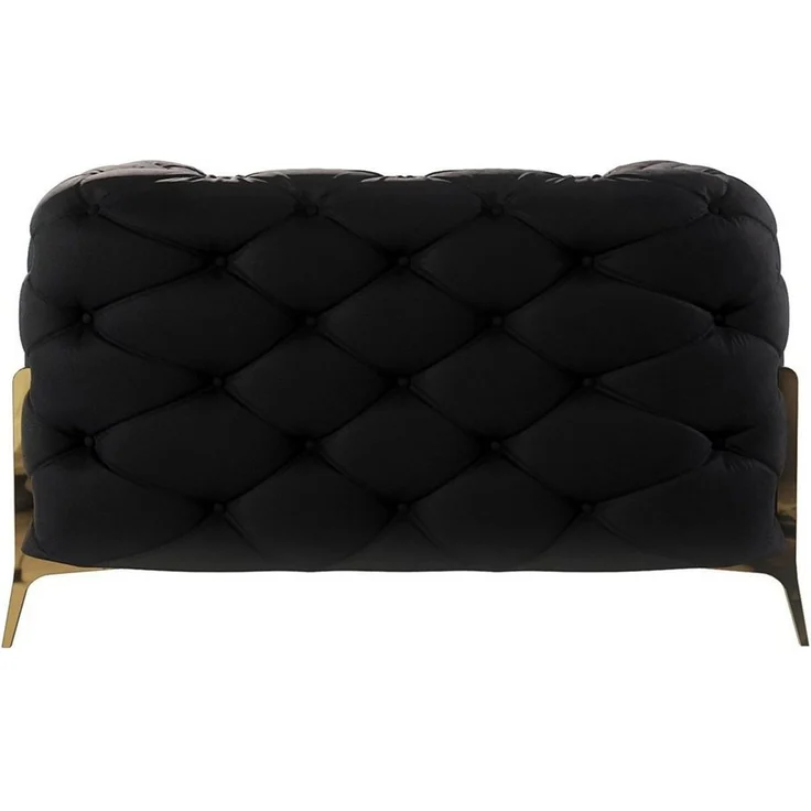 S-Style Möbel Chesterfield-Sessel Ashley mit Goldene Metall Füßen, mit Wellenfederung – Bild 3