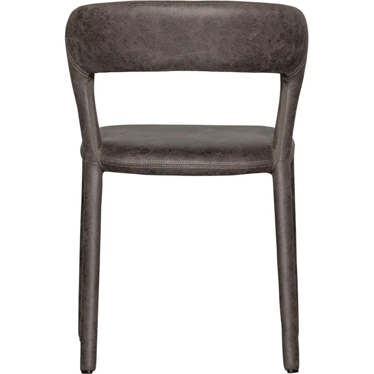 Esszimmerstuhl Noble in Lederoptik, modern gepolstert, grau, komfortabler Sitz für Dein Esszimmer – Bild 4