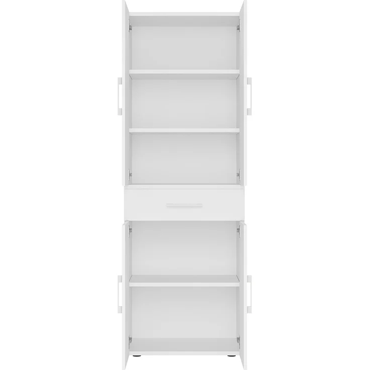 Bellamio 'Apol' Mehrzweckschrank, weiß, 176x33x60 cm, Aktenschrank mit Schublade und 5 Ablagefächern – Bild 4
