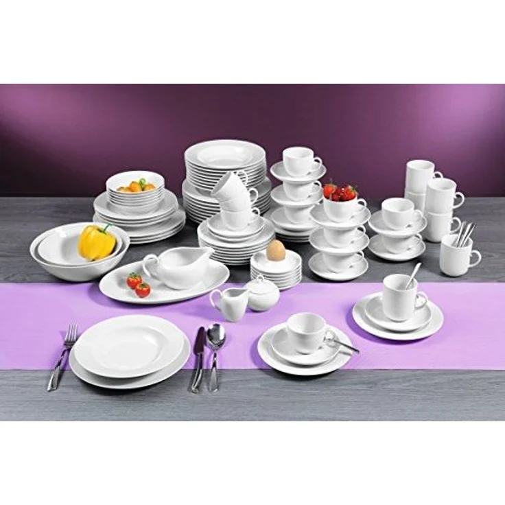 Seltmann Weiden Geschirr-Set Sauciere Rondo weiss uni 7 von Seltmann Weiden, Porzellan – Bild 5