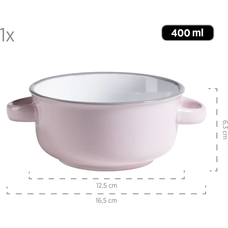 Mäser 931611 Maila Suppentassen-Set, Ø 12,5 cm, 400 ml, mehrfarbig, 4-teilig (1 Set) – Bild 2