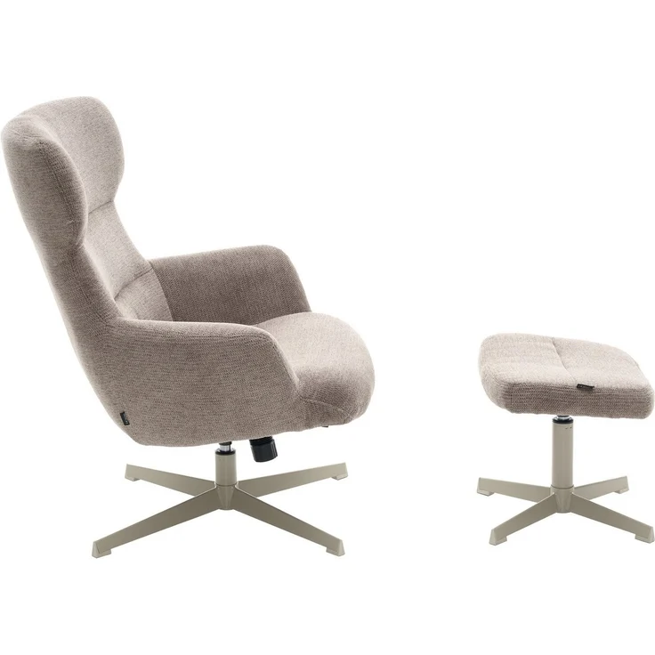 Home affaire Sessel Clarah Relaxsessel, TV-Sessel mit Hocker, 360° Grad drehbar – Bild 3