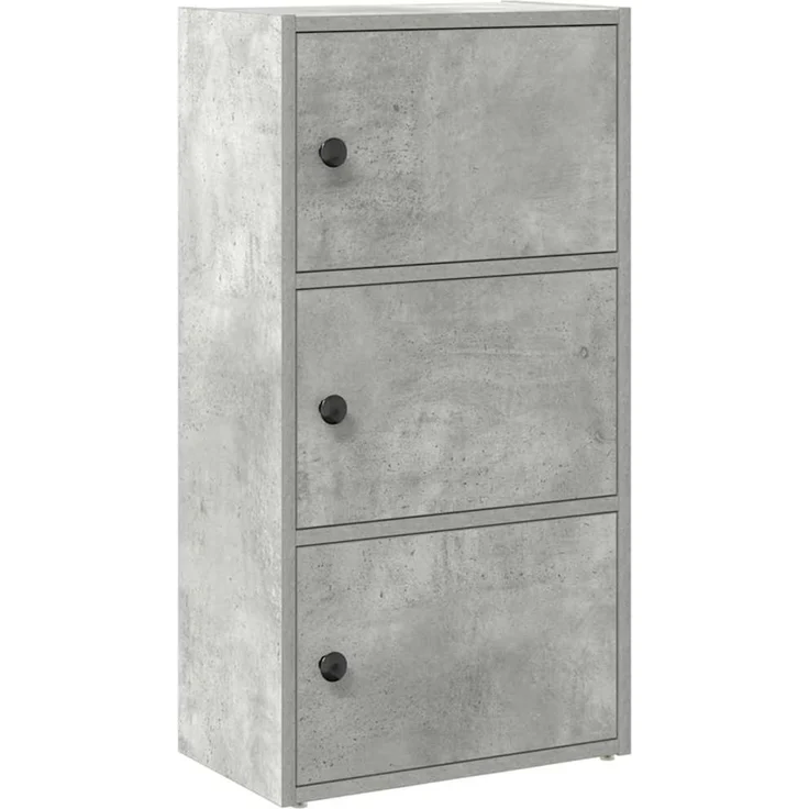vidaXL Bücherregal Betongrau 40x24x77 cm Holzwerkstoff 860367 – Bild 2