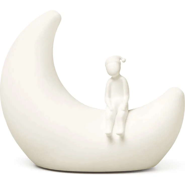 Cam Cam Copenhagen 'Moon Night' Tischlampe, Silikon Off White, 17 x 14 x 7 cm