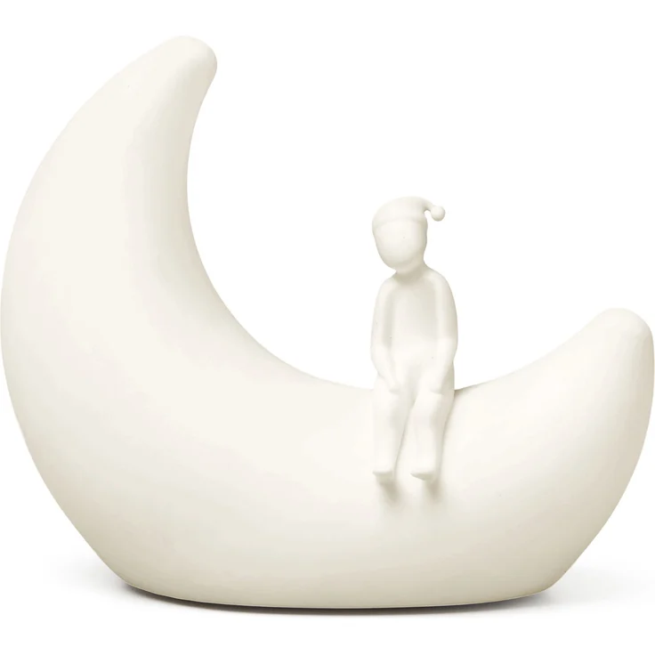 Cam Cam Copenhagen 'Moon Night' Tischlampe, Silikon Off White, 17 x 14 x 7 cm