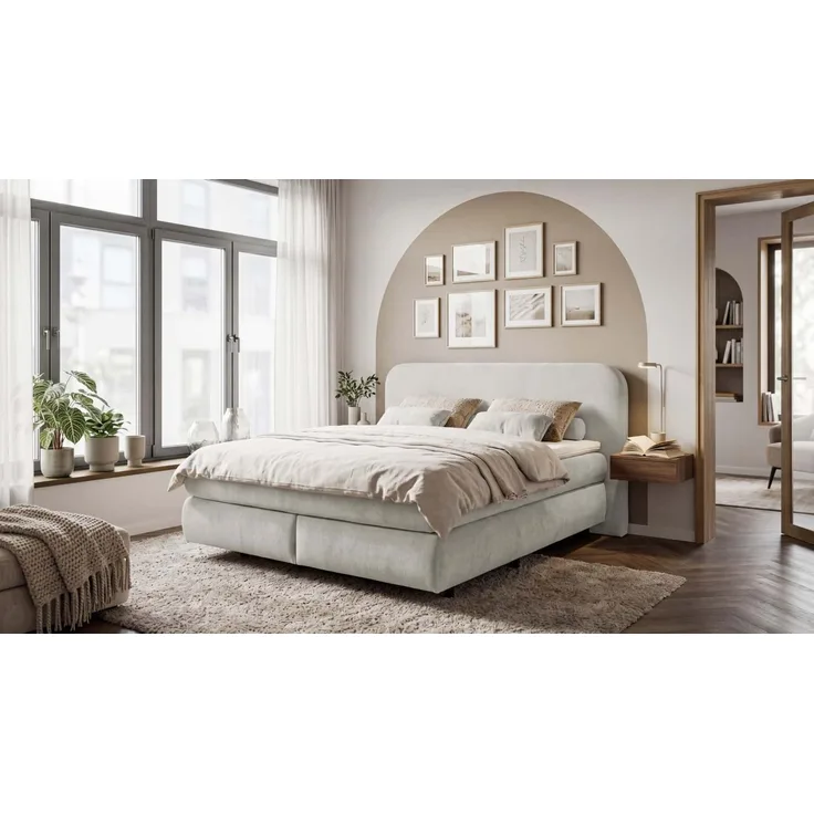 Boxspringbett Elbrus von Ed Exciting Design 180 x 200 cm mit 7 Zonen Tonnentaschenfederkern