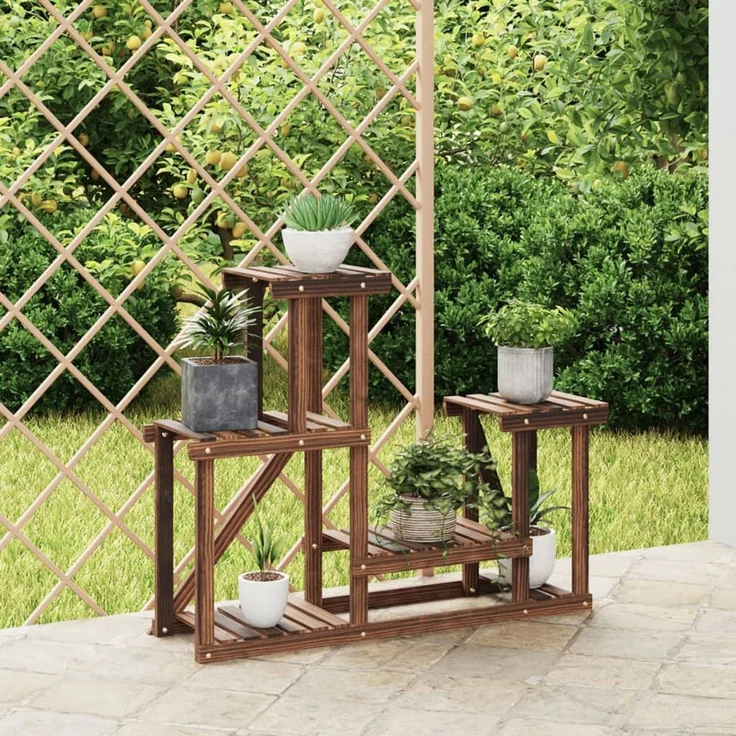 vidaXL Blumenständer 90x25x73,5 cm Massivholz Tanne 362875 – Bild 1
