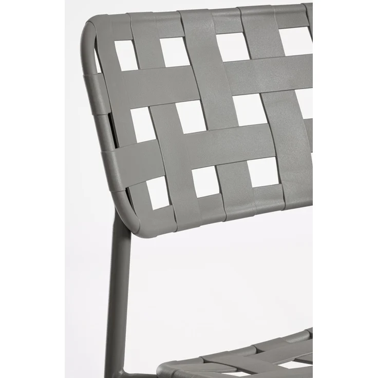 Gartenstuhl Clover 4er-Set aus Metall, modern, grau, stapelbar für deinen Außenbereich – Bild 5