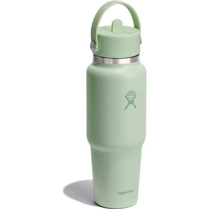 Hydro Flask - Travel Bottle 946 ml (32 oz) - Isolierte Edelstahl-Wasserflasche mit TempShield-Vakuumisolierung und auslaufsicherem Flex-Trinkhalm-Verschluss - Aloe – Bild 3