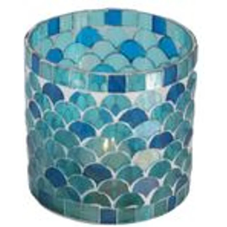 Orientalisches Mosaik Windlicht Athen Hellblau M – Bild 5