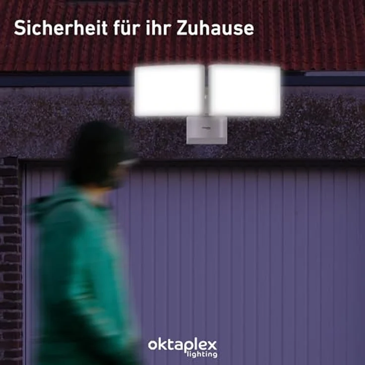 Oktaplex Cali Dos Außenlampe, dreh- / schwenkbar mit 3000K warmweißem Licht und 3200 Lumen, IP65 Schutz – Bild 3