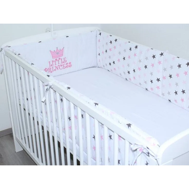 Primawela Bettnestchen Nestchen Applikation 420 cm Bettumrandung Baby Bett Kinder Kopfschutz