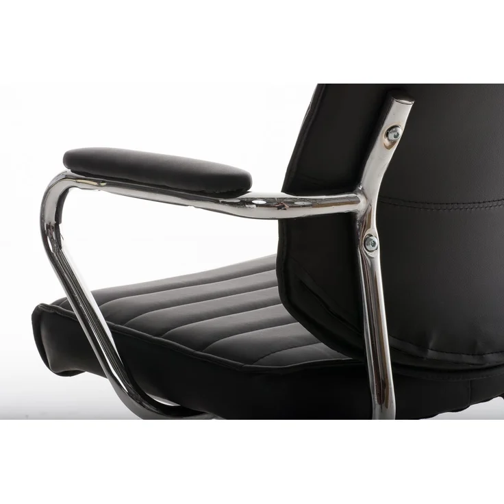 DELUKE® Bürostuhl Ergonomisch FUGOR Schreibtischstuhl mit Rollen Höhenverstellbarer Drehstuhl, Arbeitsstuhl mit Kopfstütze Chefsessel, Computerstuhl 125 kg Schwarz – Bild 5